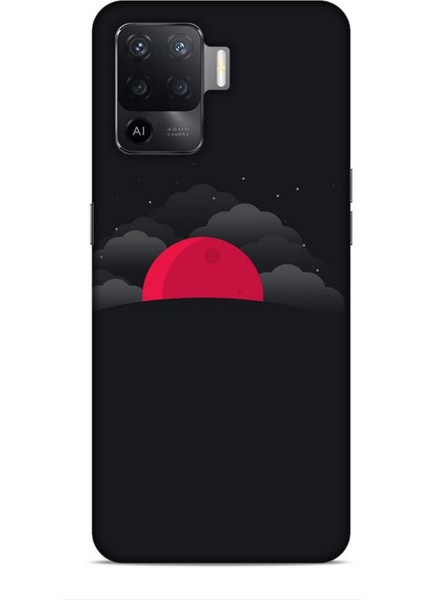 Oppo Reno 5 Lite Kılıf Caliburn 13 Kızıl Ay Case Kapak