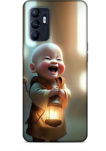 Oppo Reno 6 Kılıf Caliburn 27 Asya Bebek Lazer Kesim Silikon