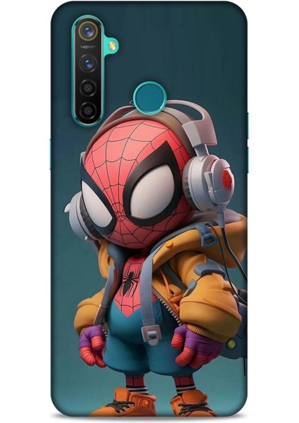 Realme 5 Pro Kılıf Caliburn 25 Spiderman Bebek Soyulmayan Kılıf