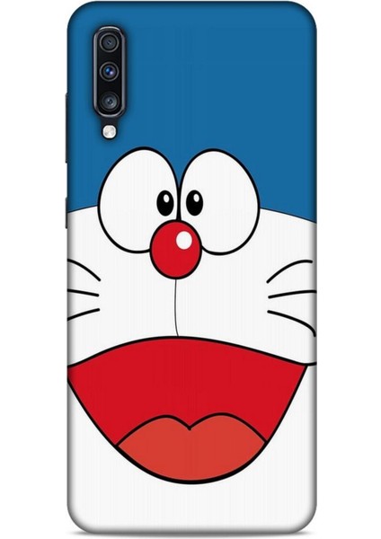 Samsung Galaxy A70S Kılıf Caliburn 22 Mavi Beyaz Kap