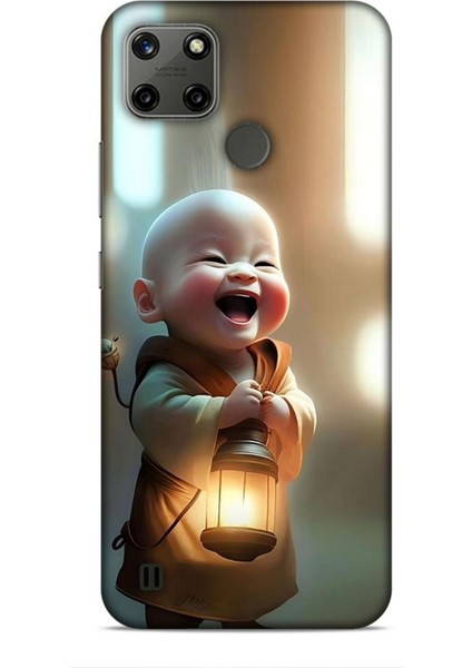 Realme C25Y Kılıf Caliburn 27 Asya Bebek Lazer Kesim Silikon