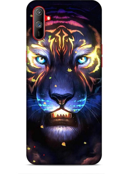 Realme C3 Kılıf Caliburn 12 Aslan Colorful Tasarım Kılıf