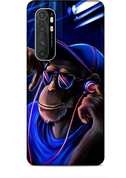 Xiaomi Mi Note 10 Lite Kılıf Caliburn 20 Maymun Mavi Renkli Kılıf