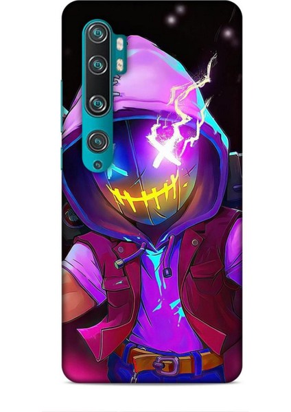 Xiaomi Mi Note 10 Pro Kılıf Caliburn 19 Maskeli Pembe Tam Koruma Kılıf