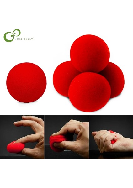 Lot 4.5cm Yeni Moda Yakın Çekim Sihirli Sünger Top Sokak Klasik Komedi Trick Yumuşak Kırmızı Sünger Top Gyh (Yurt Dışından)