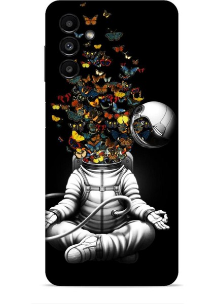 Samsung Galaxy A13 5g Kılıf Caliburn 1 Astronot ve Kelebekler Telefon Kılıfı