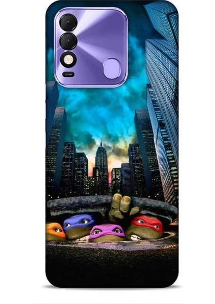 Tecno Spark 8c Kılıf Caliburn 11 Ninja Kablumbağalar 4K Baskılı Kılıf