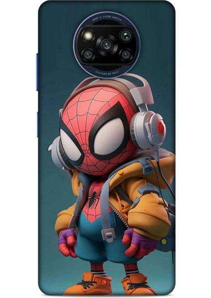 Xiaomi Poco X3 Pro Kılıf Caliburn 25 Spiderman Bebek Soyulmayan Kılıf