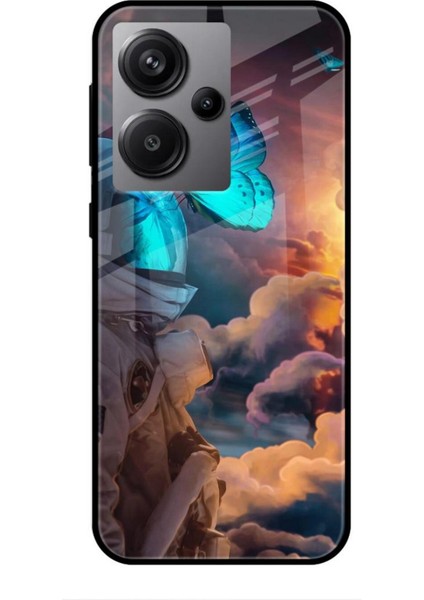 Xiaomi Redmi Note 13 Pro Plus 5g Kılıf Caliburn 4 Mavi Kelebek Silikon Kılıf