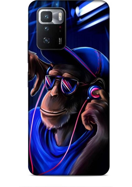 Xiaomi Poco X3 Gt Kılıf Caliburn 20 Maymun Mavi Renkli Kılıf