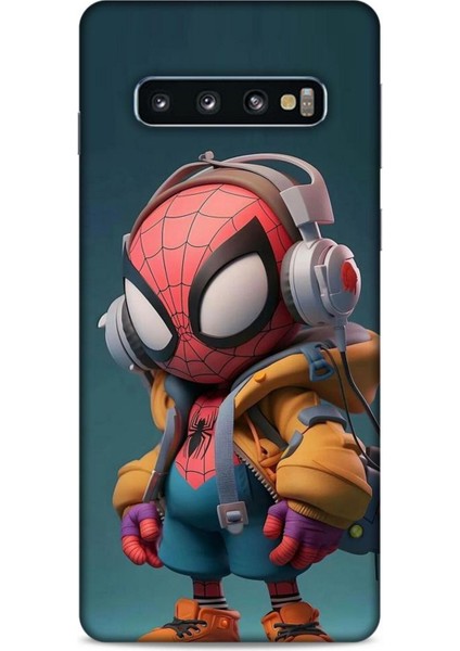 Samsung Galaxy S10 Kılıf Caliburn 25 Spiderman Bebek Soyulmayan Kılıf
