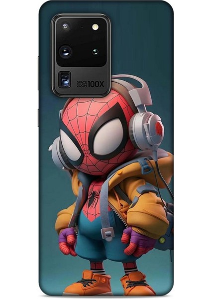 Samsung Galaxy S20 Ultra Kılıf Caliburn 25 Spiderman Bebek Soyulmayan Kılıf