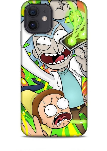 Apple iPhone 12 Kılıf Caliburn 7 Rick And Morty Desenli Kılıf