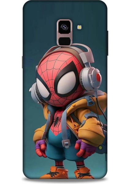 Samsung Galaxy A8 Plus 2018 Kılıf Caliburn 25 Spiderman Bebek Soyulmayan Kılıf