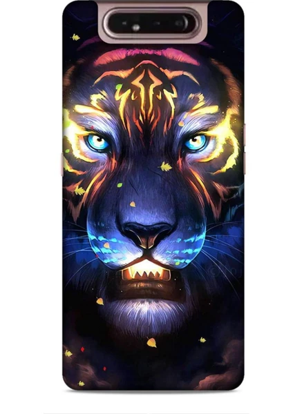 Samsung Galaxy A80 Kılıf Caliburn 12 Aslan Colorful Tasarım Kılıf