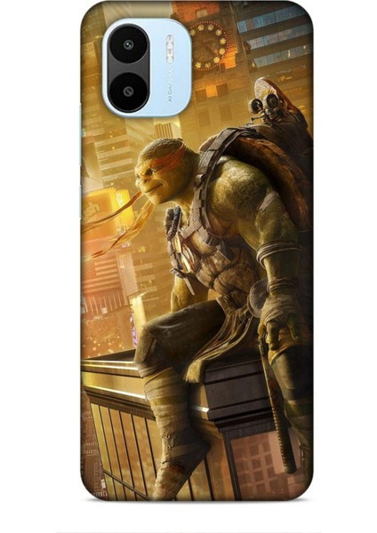 Xiaomi Redmi A1 Kılıf Caliburn 10 Michelengelo Ninja Kablumbağalar Full Hd Kılıf