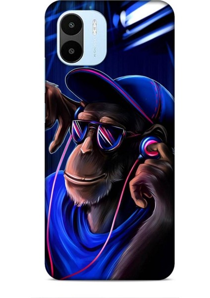 Xiaomi Redmi A1 Kılıf Caliburn 20 Maymun Mavi Renkli Kılıf