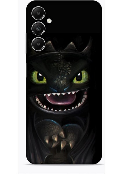 Samsung Galaxy A05S Kılıf Caliburn 30 Kara Ejderha Kenarları Şeffaf Kapak