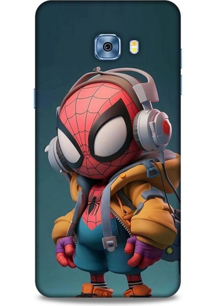 Samsung Galaxy C5 Pro Kılıf Caliburn 25 Spiderman Bebek Soyulmayan Kılıf
