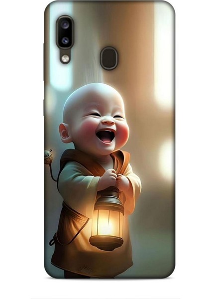 Samsung Galaxy A20 Kılıf Caliburn 27 Asya Bebek Lazer Kesim Silikon