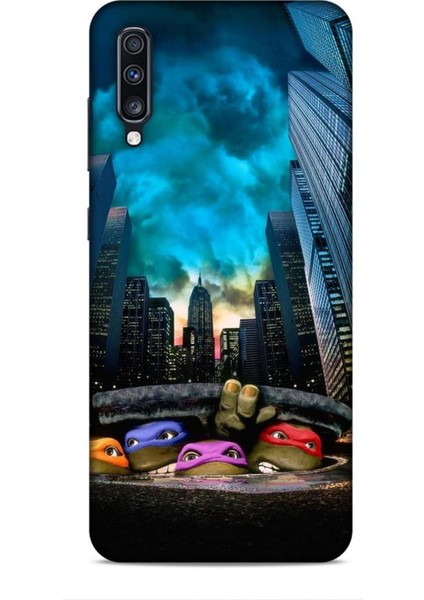 Samsung Galaxy A70S Kılıf Caliburn 11 Ninja Kablumbağalar 4K Baskılı Kılıf