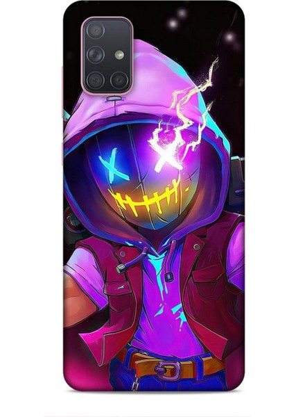 Samsung Galaxy A91 Kılıf Caliburn 19 Maskeli Pembe Tam Koruma Kılıf