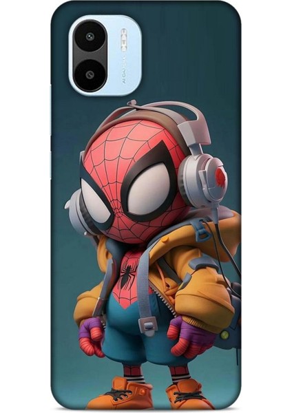 Xiaomi Redmi A1 Kılıf Caliburn 25 Spiderman Bebek Soyulmayan Kılıf