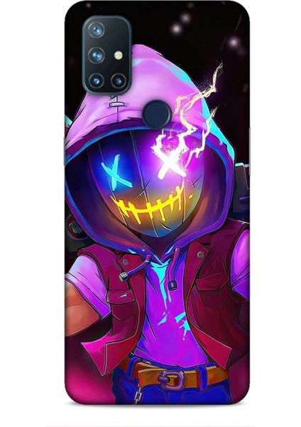 Oneplus Nord N10 5g Kılıf Caliburn 19 Maskeli Pembe Tam Koruma Kılıf