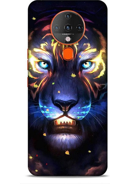 Tecno Spark 6 Go Kılıf Caliburn 12 Aslan Colorful Tasarım Kılıf