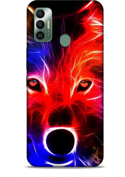 Tecno Spark 7t Kılıf Caliburn 16 Kurt Colorful Hediyelik Kılıf