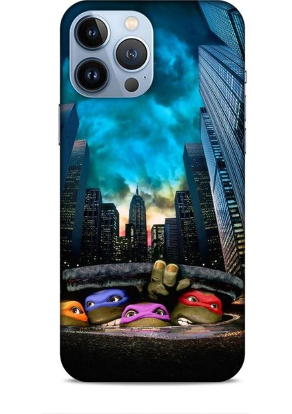 Apple iPhone 13 Pro Max Kılıf Caliburn 11 Ninja Kablumbağalar 4K Baskılı Kılıf