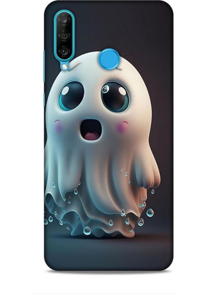 Huawei P30 Lite Kılıf Caliburn 28 Sevimli Hayalet Iz Bırakmayan Kılıf