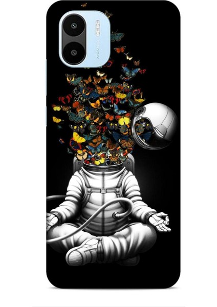 Xiaomi Redmi A1 Kılıf Caliburn 1 Astronot ve Kelebekler Telefon Kılıfı