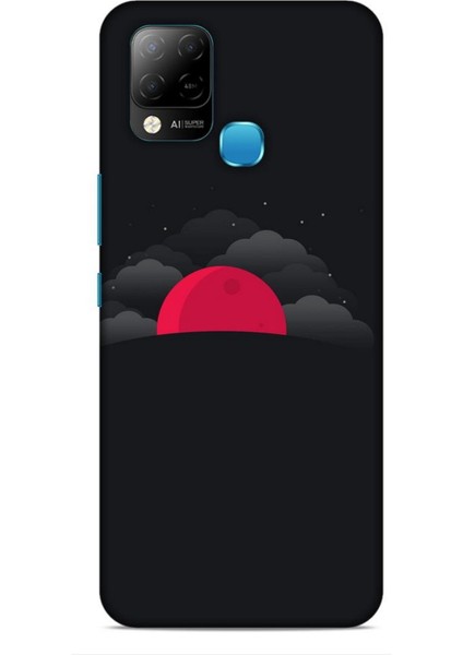 Infinix Hot 10T Kılıf Caliburn 13 Kızıl Ay Case Kapak