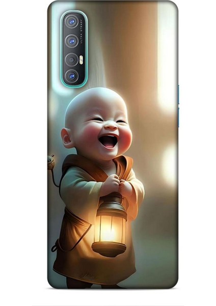 Oppo Reno 3 Pro Kılıf Caliburn 27 Asya Bebek Lazer Kesim Silikon