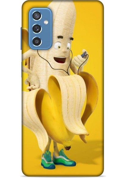 Samsung Galaxy M52 Kılıf Caliburn 21 Muz Sarı Darbe Önleyici Kapak