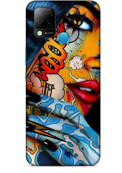 Infinix Hot 10T Kılıf Caliburn 17 Dövme Yumuşak Kılıf