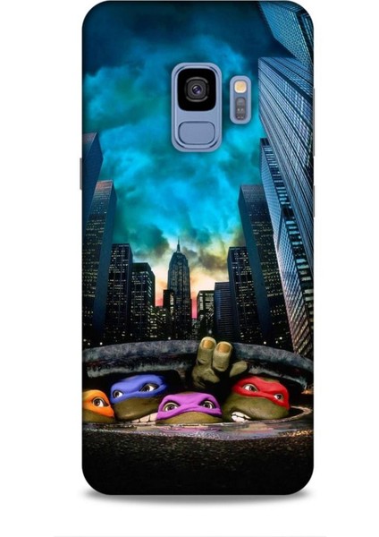 Samsung Galaxy S9 Kılıf Caliburn 11 Ninja Kablumbağalar 4K Baskılı Kılıf