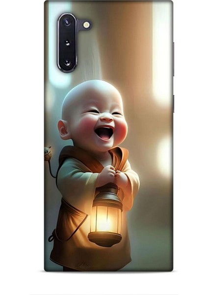 Samsung Galaxy Note 10 Kılıf Caliburn 27 Asya Bebek Lazer Kesim Silikon