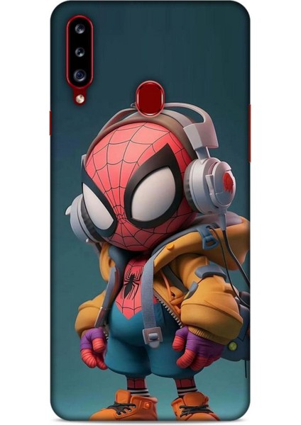 Samsung Galaxy A20S Kılıf Caliburn 25 Spiderman Bebek Soyulmayan Kılıf