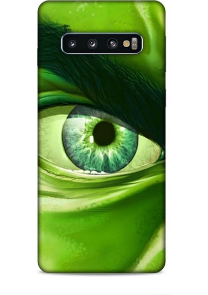 Samsung Galaxy S10 Kılıf Caliburn 29 Hulk Göz Makro Leke Tutmaz Kapak