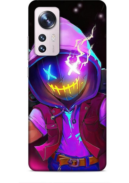 Xiaomi 12 Kılıf Caliburn 19 Maskeli Pembe Tam Koruma Kılıf