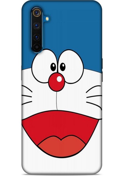 Realme 6 Kılıf Caliburn 22 Mavi Beyaz Kap