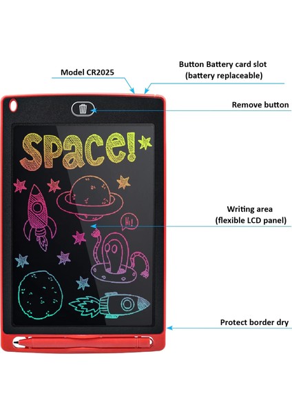 Pembe 6.5 Inç Renk Stili 8. LCD Çizim Tableti Çocuk Sihirli Tahta Dijital Çizim Tahtası Elektronik Yazı Pad Grafik Tablet Çocuklar Için Oyuncaklar (Yurt Dışından)