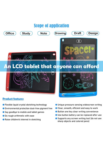 Pembe 6.5 Inç Renk Stili 8. LCD Çizim Tableti Çocuk Sihirli Tahta Dijital Çizim Tahtası Elektronik Yazı Pad Grafik Tablet Çocuklar Için Oyuncaklar (Yurt Dışından)