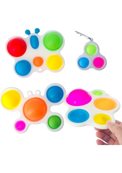 Kelebek Tarzı Bebek Bebek Oyuncakları Montessori Egzersiz Tahtası Çıngırak Bulmaca Renkli Zeka Erken Eğitim Yoğun Eğitim Fidget Oyuncaklar (Yurt Dışından)