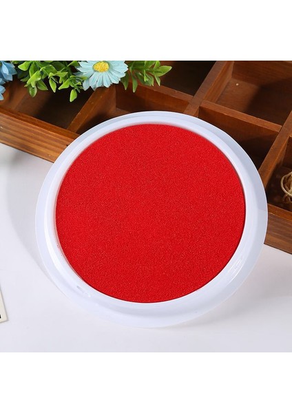 Kırmızı Stil 6 Renkli Mürekkep Damga Pedi Dıy Parmak Boyama Craft Cardmaking Çocuklar Için Büyük Yuvarlak Eğitim Çizim Etkileşimli Bebek Oyuncakları (Yurt Dışından)