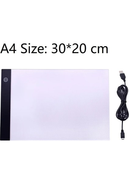 300 x 200 mm Stili Çocuk Oyuncakları Beraberlik A4 Boyutu 3 Seviye Kısılabilir Kopya Tahtası Eskiz Uygulama Yazma Tableti LED Çizim Pedi Işık Boyama Araçları (Yurt Dışından)
