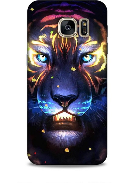 Samsung Galaxy S7 Kılıf Caliburn 12 Aslan Colorful Tasarım Kılıf