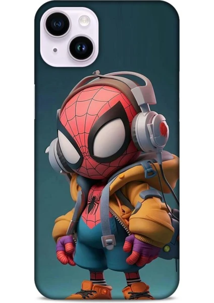 Apple iPhone 14 Plus Kılıf Caliburn 25 Spiderman Bebek Soyulmayan Kılıf